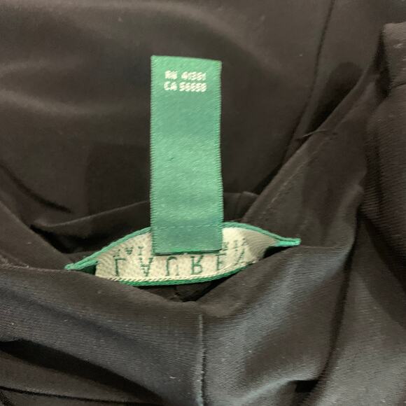 Lauren Ralph Lauren Dress 4 Cocktail Ruched Bow Timeless Old Money Capsue LBD - Picture 10 of 11